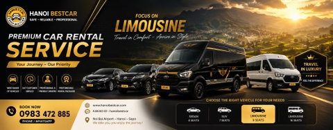 NOI BAI AIRPORT PICK UP - SENDING ( LIMOSINE 11 SEAT PRIVATE CAR )
