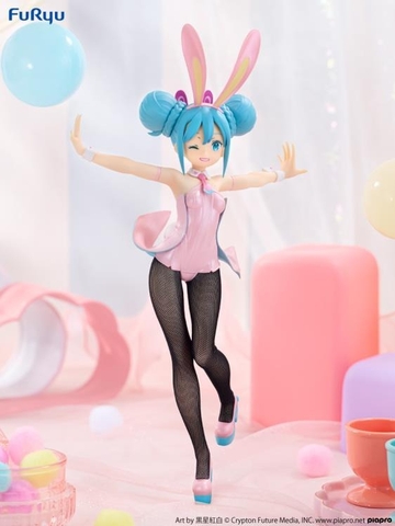 Mô Hình Hatsune Miku Wink, Pearl Pink Ver., Vocaloid, BiCute Bunnies - (FuRyu) Figure Chính Hãng. Nhật Bản