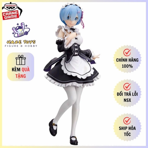[Chính Hãng] Mô Hình Re:Zero Starting Life in Another World - Glitter & Glamours - Rem - Maid Ver (Banpresto)