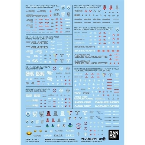 Gundam Decal 142 MS Gundam Seed Freedom Multiuse 2