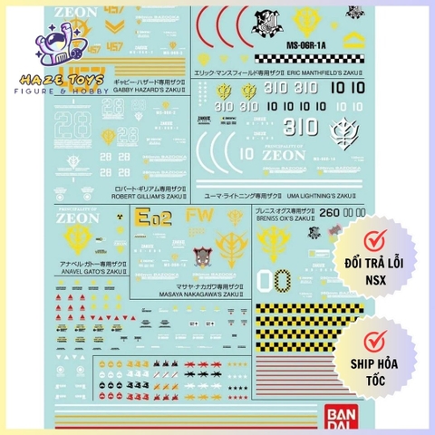 Decal Nước GUNDAM DECAL 110 MOBILE SUIT GUNDAM MSV MULTIUSE 1 - Bandai