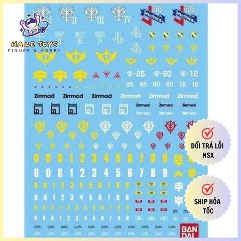 Decal Nước GUNDAM DECAL 29 HGUC MULTIUSE - ZEON MS 2 - Bandai