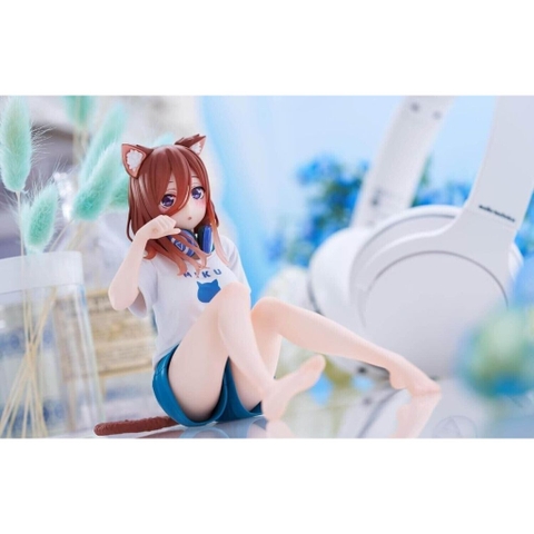 Mô Hình Nakano Miku, Gotoubun 5 Nàng Dâu, Cat room wear ver., Desktop Cute - (Taito) Figure Chính Hãng