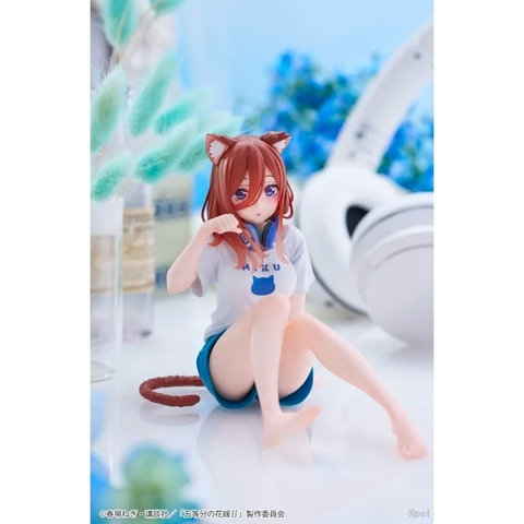Mô Hình Nakano Miku, Gotoubun 5 Nàng Dâu, Cat room wear ver., Desktop Cute - (Taito) Figure Chính Hãng