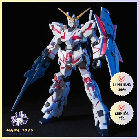 Mô hình HGUC 100 1/144 HG Unicorn Gundam (Destroy Mode) - Chính hãng Bandai Nhật Bản