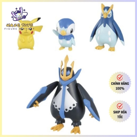 Mô hình Pokemon Plamo Collection 06 Empoleon Evolution Set (Select Series) - Chính hãng Bandai Nhật Bản