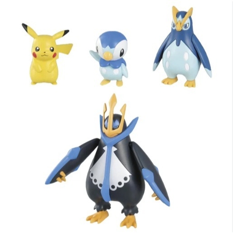 Mô hình Pokemon Plamo Collection 06 Empoleon Evolution Set (Select Series) - Chính hãng Bandai Nhật Bản