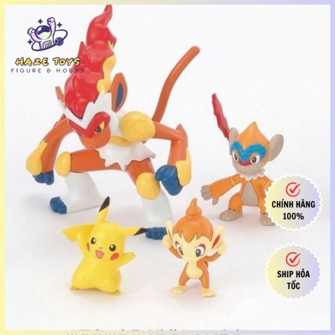 Mô hình Pokemon Plamo Collection 07 Infernape Evolution Set (Select Series) - Chính hãng Bandai Nhật Bản