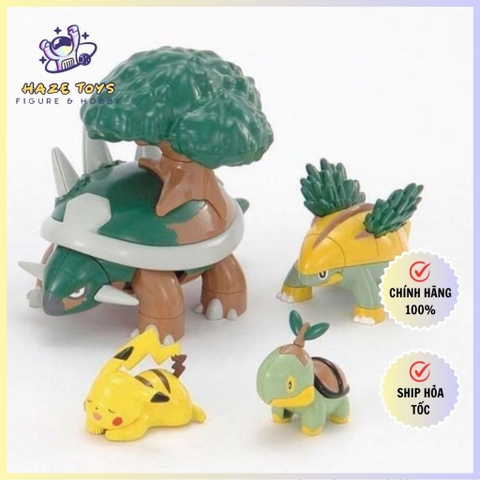 Mô hình Pokemon Plamo Collection 08 Torterra Evolution Set - Chính hãng Bandai Nhật Bản