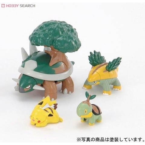 Mô hình Pokemon Plamo Collection 08 Torterra Evolution Set - Chính hãng Bandai Nhật Bản