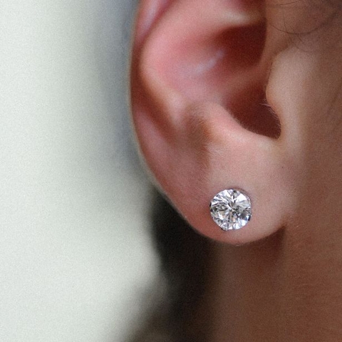 Classic Round in White Gold Lab Grown 1.00ct F/VS2