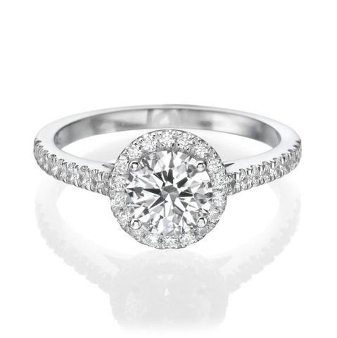 New Aurora in White Gold Lab Grown 0.50ct F/VS2 (1.20cttw)