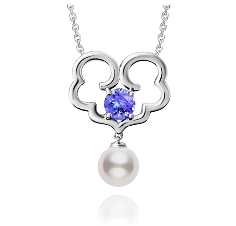 Dây chuyền Phước Lành Vĩnh Cửu (The Timeless Blessings-18kt White Gold with Tanzanite)