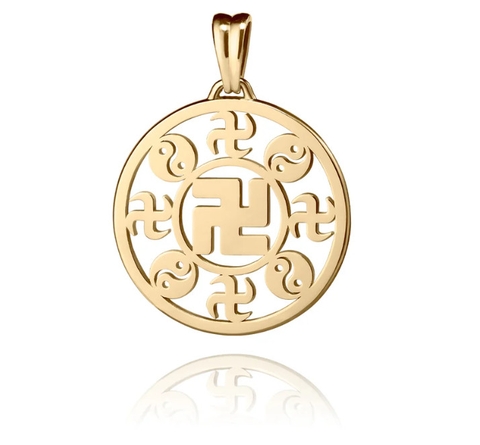 Mặt dây chuyền chữ Vạn vàng 18kt - 22mm (Wan Pendant 18kt Yellow Gold 22mm)