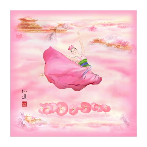 Khăn lụa Tiên nữ hoa sen (Lotus Fairies)
