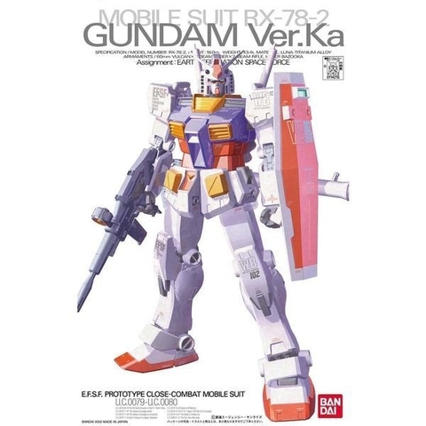 Mô hình lắp ráp Gundam MG RX-78-2 Gundam Ver Ka của Bandai Nhật Bản