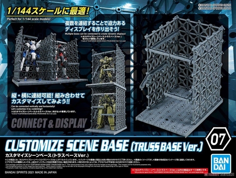 Mô Hình Lắp Ráp Phụ kiện giá đỡ 30MM CUSTOMIZE SCENE BASE - TRUSS BASE Ver của Bandai Nhật Bản