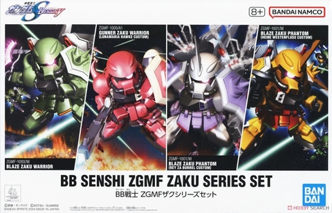 Mô Hình Lắp Ráp Gundam BB SENSHI ZGMF ZAKU SERIES SET của Bandai Nhật bản