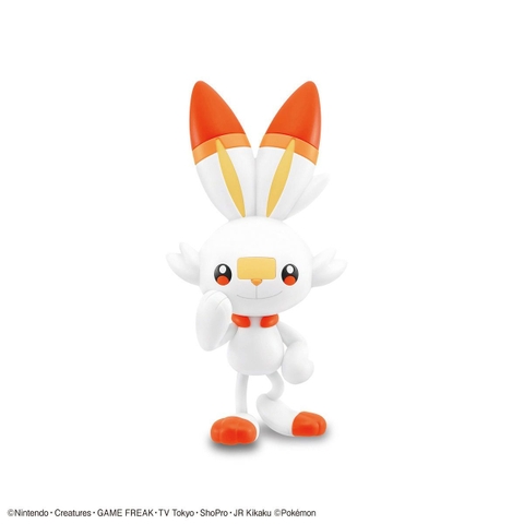 Mô Hình Lắp Ráp Pokémon PLAMO COLLECTION QUICK!! 05 SCORBUNNY của Bandai Nhật Bản