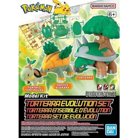 Mô hình Lắp Ráp Pokemon Plamo Collection 08 Torterra Evolution Set của Bandai nhật