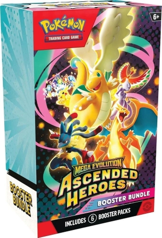 Thẻ TCG Pokemon : Mega Evolution - Ascended Heroes Booster Bundle bản Tiếng Anh