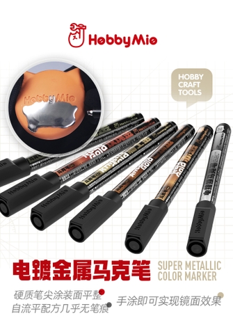 DỤNG CỤ HOBBY MIO - BÚT MÀU KIM LOẠI Màu Mạ MODEL MARKER SUPER METALLIC COLOR