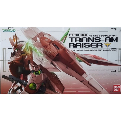 Mô Hình Lắp Ráp Gundam PG 1/60 GN-0000 + GNR-010 Trans-Am Gundam 00 Raiser của Bandai Nhật bản