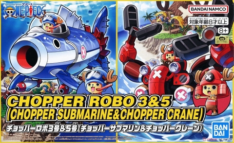 Mô Hình Lắp Ráp CHOPPER ROBOT 3 & 5 - CHOPPER SUBMARINE & CHOPPER CRANE của Bandai nhật bản