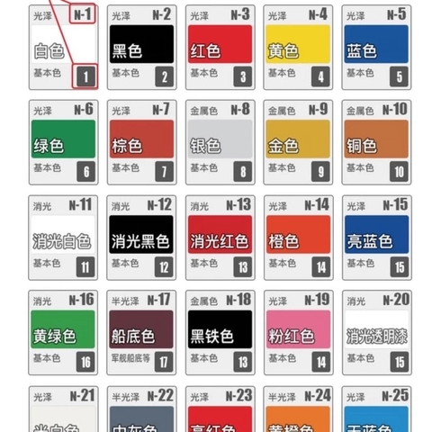 Sơn Gốc Nước ACRYSION HOBBY COLOR N1-N24 10mL Mr. Hobby - Sơn Mô Hình, Sơn Gundam