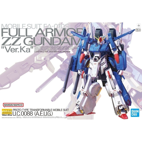 Mô Hình Lắp Ráp Gundam MG 1/100 FULL ARMOR ZZ GUNDAM Ver Ka của Bandai Nhật Bản