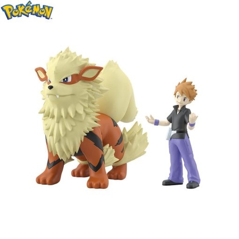 Mô Hình Nhân Vật POKEMON SCALE WORLD KANTO REGION BLUE & ARCANINE Chính hãng P-bandai JP