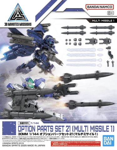 Mô Hình Lắp Ráp 30MM 1/144 Bộ Phụ Kiện OPTION PARTS SET 21 (MULTI MISSILE 1) của Bandai Nhật bản