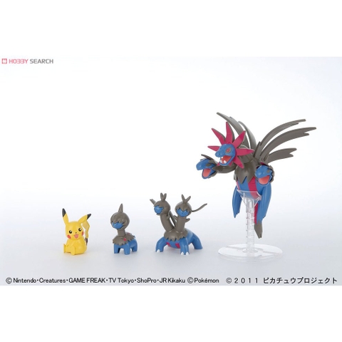 Mô Hình lắp ráp POKEPLA EVOLUTION SERIES SAZANDORA (HYDREIGON) EVOLUTION SET Chính Hãng Bandai