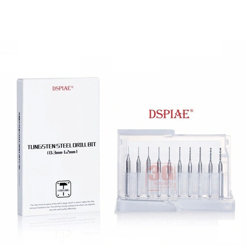 Bộ Dụng Cụ DSPIAE Bộ mũi khoan kim loại bằng thép vonfram 0,3-1,2MM DB-03