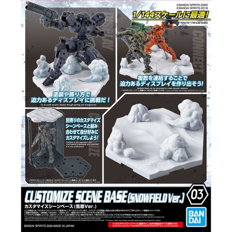 Mô Hình Lắp Ráp Bộ Phụ Kiện CUSTOMIZE SCENE BASE - SNOWFIELD Ver của Bandai Nhật Bản