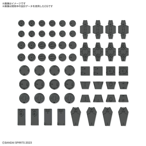 Mô Hình Lắp Ráp 30MS CUSTOMIZE MATERIAL (DECORATION PARTS 1 GRAY) của Bandai nhật bản