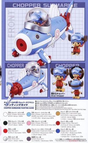 Mô Hình Lắp Ráp CHOPPER ROBOT 3 & 5 - CHOPPER SUBMARINE & CHOPPER CRANE của Bandai nhật bản