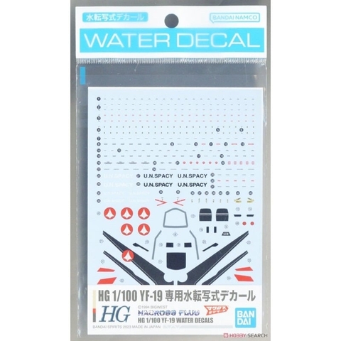 Decal Chuyên dụng HG Macross Plus 1/100 YF-19 Water Decal của Bandai Nhật Bản