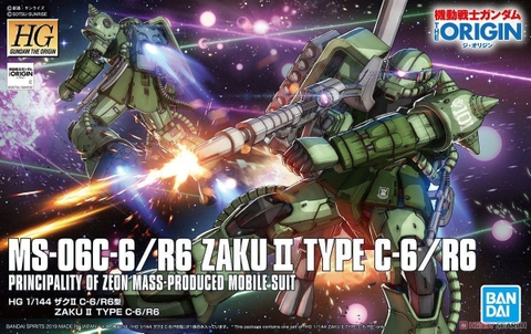 Mô Hình Lắp Ráp Gundam HG 1/144 ZAKU 2 TYPE C6 / R6 của Bandai Nhật Bản