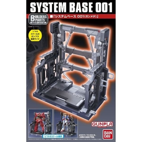 Đế Trưng Bày BUILDERS PARTS SYSTEM BASE 001 (GUN METALLIC) của Bandai Nhật bản