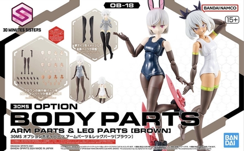 Mô Hình Lắp Ráp 30MS OPTION BODY PARTS ARM PARTS & LEG PARTS [BROWN] của Bandai Nhật Bản