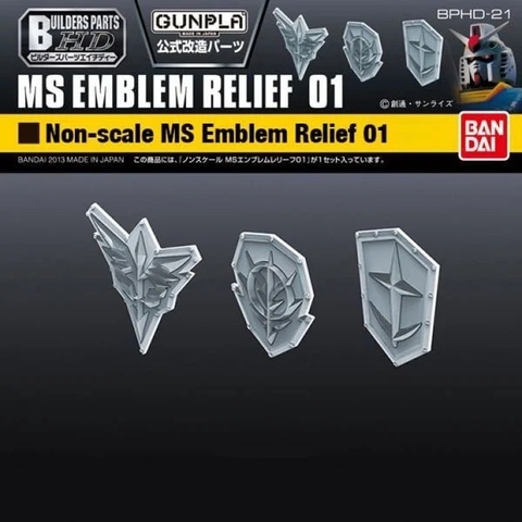 Mô Hình Láp Ráp Gundam Builders Parts HD MS Emblem Relief 01 của Bandai Nhật bản