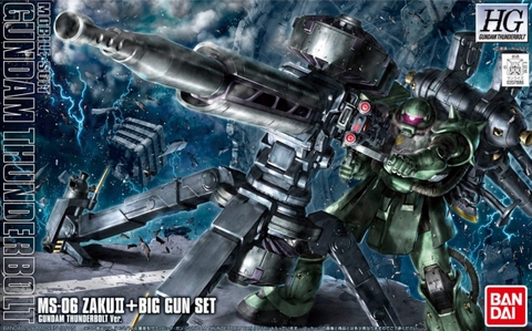 Mô Hình Lắp Ráp Gundam HG TB 1/144 ZAKU 2 + BIG GUN SET - GUNDAM THUNDERBOLT Ver của Bandai Nhật
