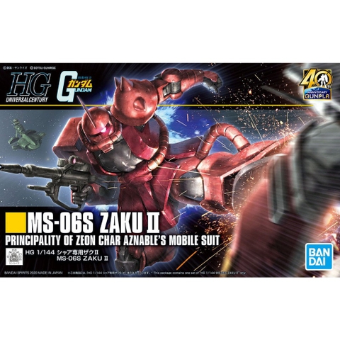 Mô Hình Gundam Bandai HG 234 MS-06S ZAKU II 1/144 MS Gundam Chính Hãng Bandai JP
