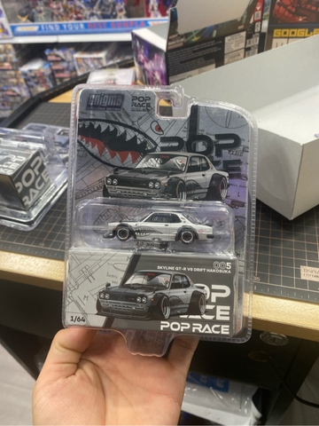 POPRACE #PRE005 SKYLINE GT-R V8 DRIFT (HAKOSUKA) METALLIC SILVER