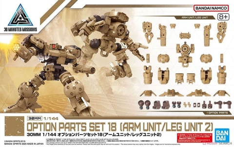 Mô Hình Lắp Ráp 30MM 1/144 Phụ Kiện OPTION PARTS SET 18 - ARM UNIT/LEG UNIT 2 của Bandai Nhật Bản