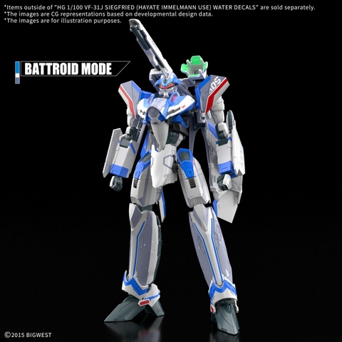 Mô Hình Lắp Ráp HG Macross 1/100 VF-31C SIEGFRIED - HAYATE IMMELMAN USE của Bandai Nhật Bản