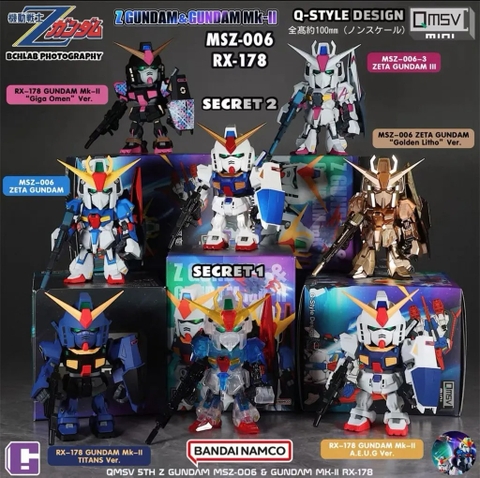 Mô Hình Blind Box Hộp mù QMSV MINI Z GUNDAM&GUNDAM MK-II của Bandai nhật bản