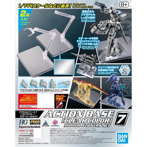 Đế Trưng Bày ACTION BASE 7 - CLEAR COLOR MIRROR STICKERS SET của Bandai Nhật Bản