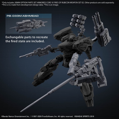 Mô Hình Lắp Ráp 30MM ARMORED CORE 6 FIRES OF RUBICON OPTION PARTS SET WEAPON SET 02 của Bandai